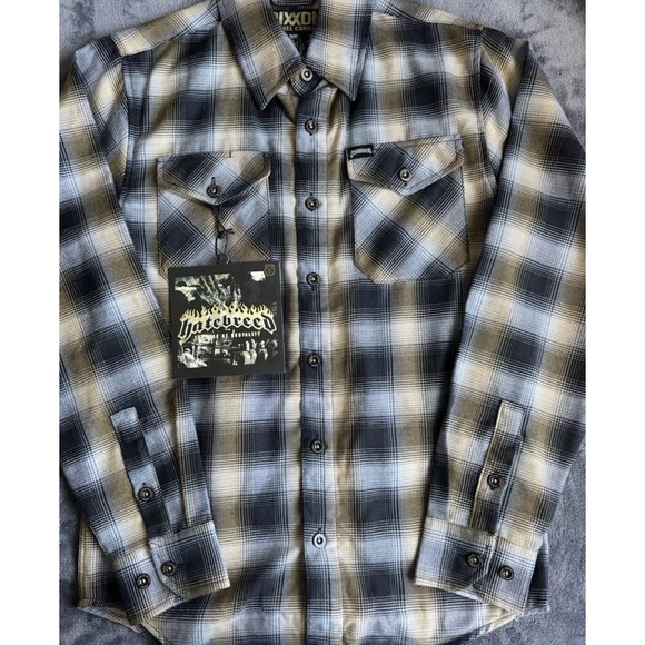 DIXXON FLANNEL x HATEBREED RISE OF BRUTALITY Flannel Shirt -‎ Collab - Mens XS - Picture 1 of 4